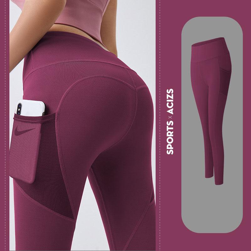 Yoga Pants Women With Pocket Leggings Sport Girl Gym Leggings Women Tummy Control Jogging Tights Female Fitness Pants - Amazitshop