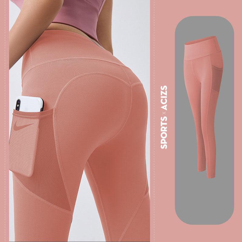 Yoga Pants Women With Pocket Leggings Sport Girl Gym Leggings Women Tummy Control Jogging Tights Female Fitness Pants - Amazitshop
