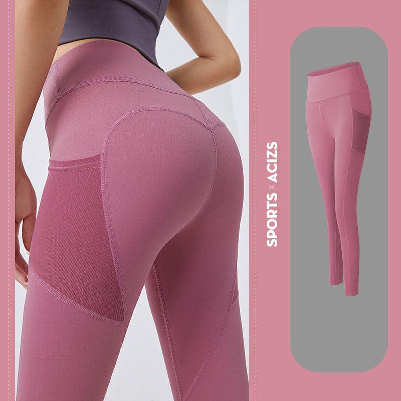 Yoga Pants Women With Pocket Leggings Sport Girl Gym Leggings Women Tummy Control Jogging Tights Female Fitness Pants - Amazitshop