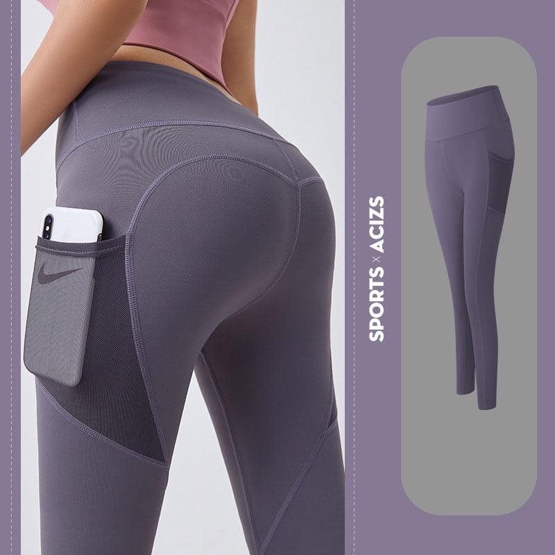 Yoga Pants Women With Pocket Leggings Sport Girl Gym Leggings Women Tummy Control Jogging Tights Female Fitness Pants - Amazitshop